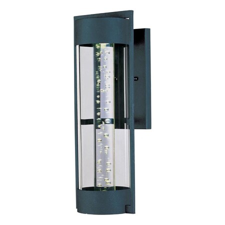 Maxim One Light Clear Glass Texture Ebony Outdoor Wall Light 88352CLTE